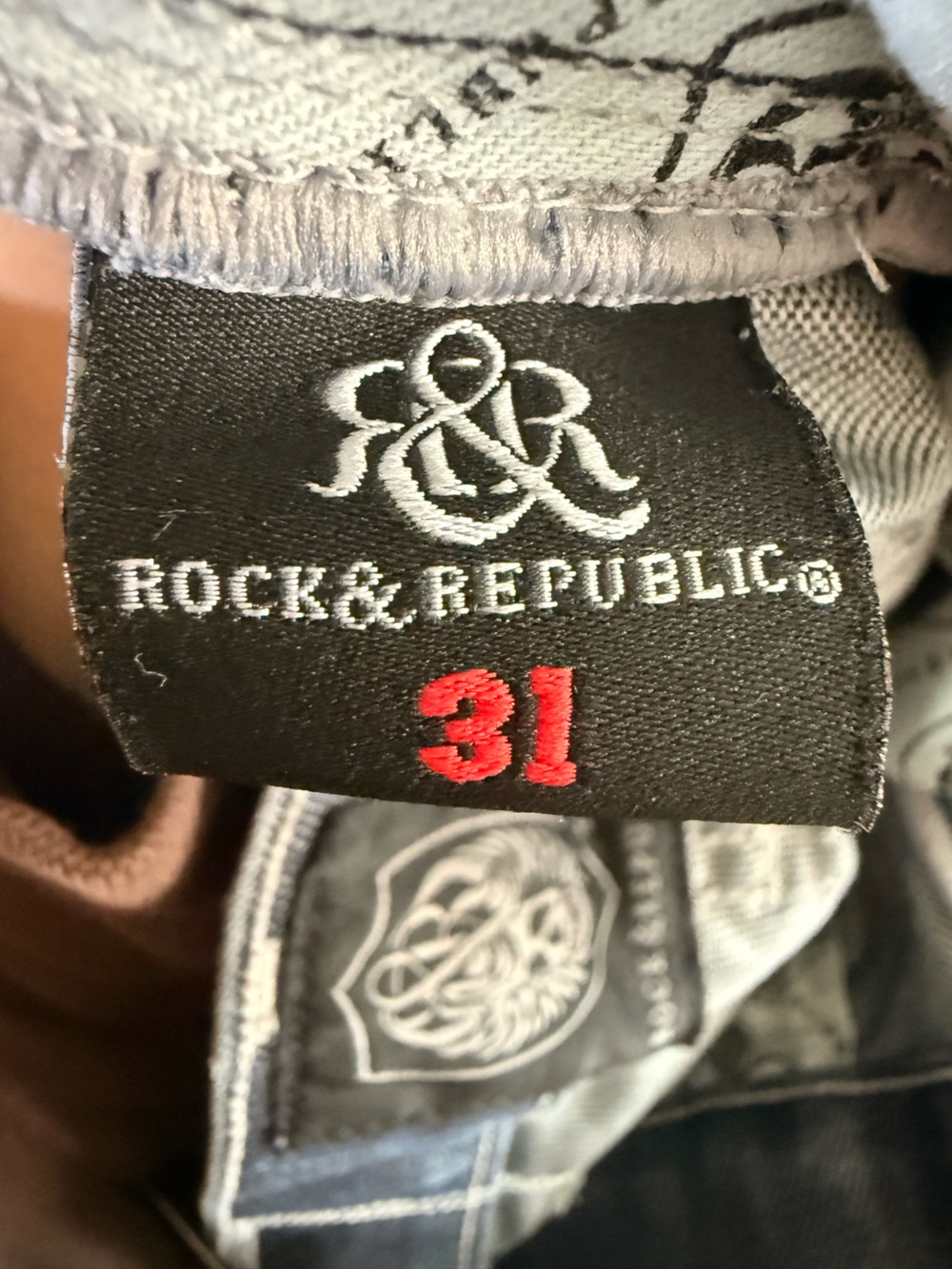 Rock & Republic Men's Bootcut Jeans - Washed Blue Denim - Picture 3 of 5